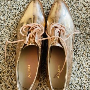 Aldo Rose Gold Oxfords
